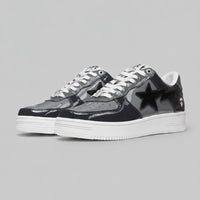 GREY BLACK PATENT